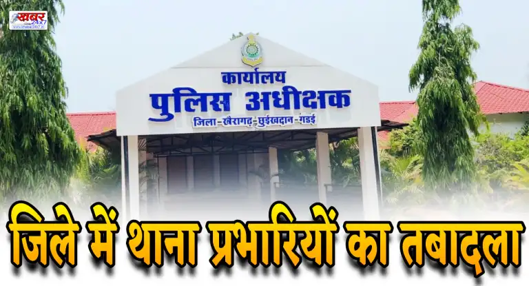 जिले में कई थाना प्रभारियों का तबादला