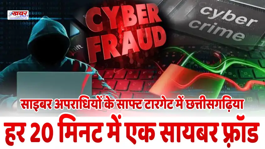 छत्तीसगढ़ में नहीं थम रहा ठगी का सिलसिला, हर 20 मिनट में एक साइबर फ्राड The cycle of fraud continues unabated in Chhattisgarh, with one cyber fraud every 20 minutes