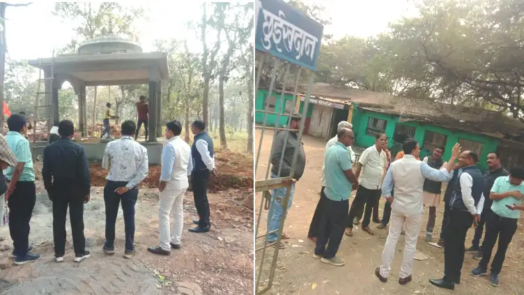 लाइवलीहुड कॉलेज, पान कैफे भूमि चिन्हाकन, बुनकर भवन शो–रूम और देवगुड़ी परिसर का किया अवलोकन