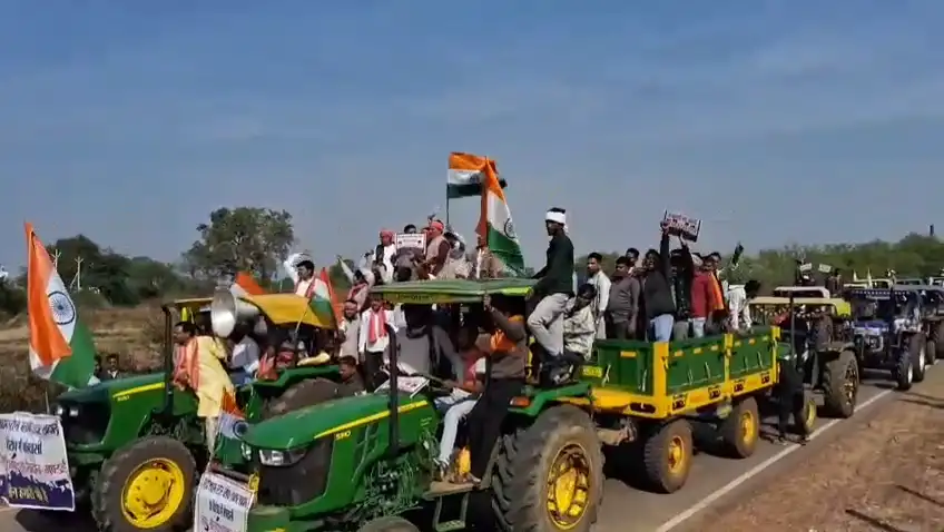 किसानों बड़ा प्रदर्शन, शाम चक्काजाम में तब्दील, देर शाम बिगड़ा माहौल 