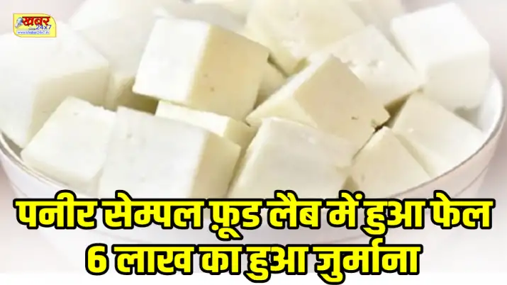 पनीर सेम्पल फ़ूड लैब में हुआ फेल, 6 लाख का हुआ जुर्माना Paneer sample fails food lab test, fined Rs 6 lakh