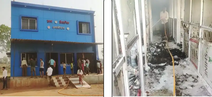 दो अलग-अलग वार्डों के "हमर क्लिनिक" मे हुई घटना,एक में आग, उसी रात दूसरे में तोड़फोड़, बढ़ा साजिश का शक