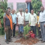 पिता की स्मृति में 6 वर्षीय साची ने रोपा पौधा, स्कूली बच्चों को बांटी चॉकलेट